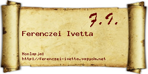 Ferenczei Ivetta névjegykártya